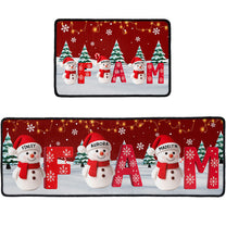 Christmas Name Initial - Personalized Runner Rug