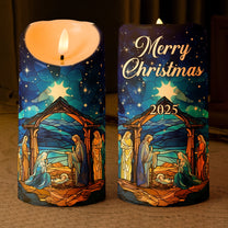 Christmas Nativity Scene - LED Candle