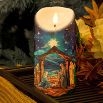 Christmas Nativity Scene - LED Candle