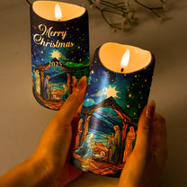 Christmas Nativity Scene - LED Candle