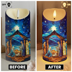 Christmas Nativity Scene - LED Candle