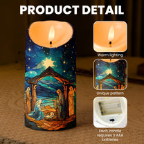 Christmas Nativity Scene - LED Candle