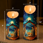 Christmas Nativity Scene - LED Candle