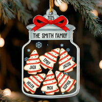 Christmas Ornaments Family Christmas Jar Custom Name - Personalized Acrylic Ornament