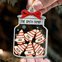 Christmas Ornaments Family Christmas Jar Custom Name - Personalized Acrylic Ornament