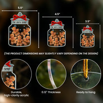 Christmas Ornaments Gingerbread Family Christmas Jar - Personalized Acrylic Ornament