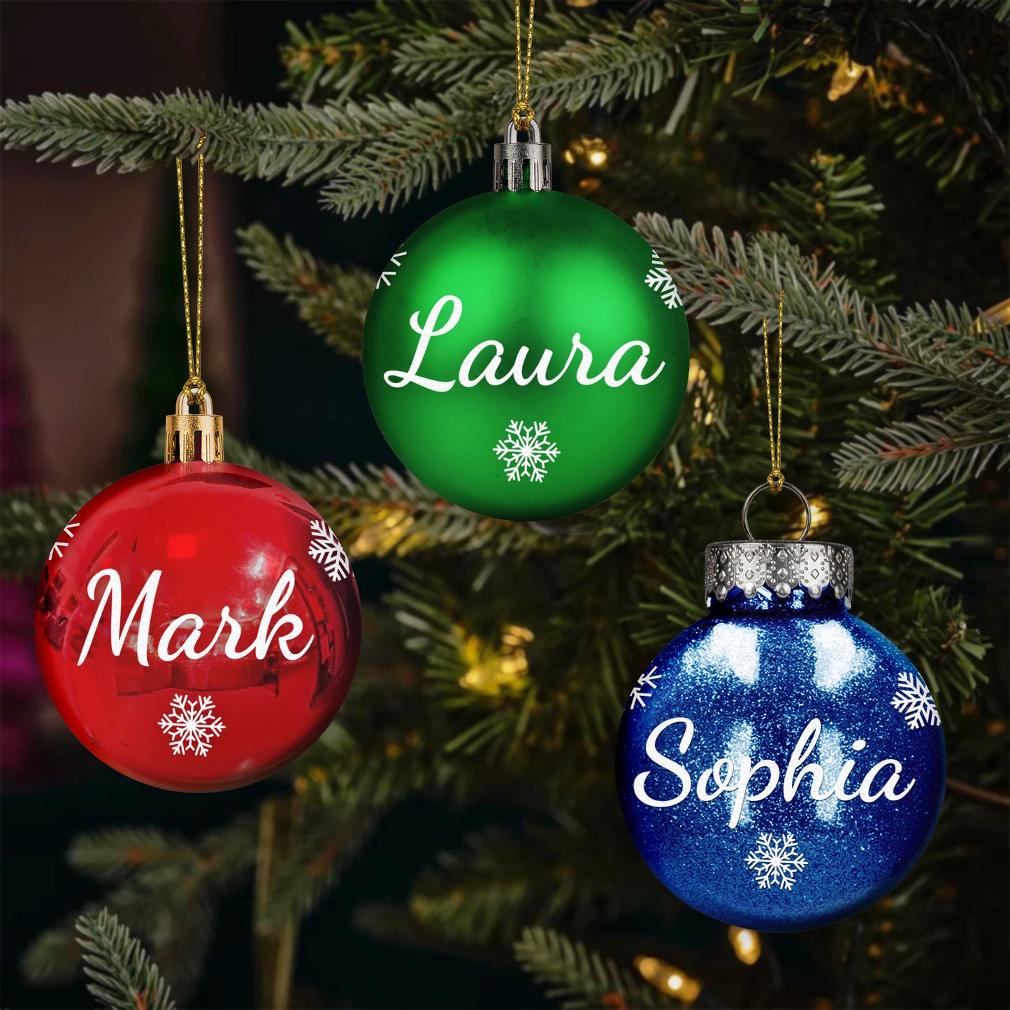 Christmas Ornaments With Name - Personalized Ball Ornament
