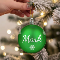 Christmas Ornaments With Name - Personalized Ball Ornament