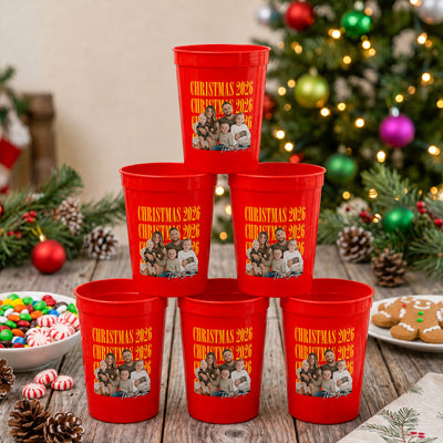 Christmas Party Custom Photo - Personalized Cups