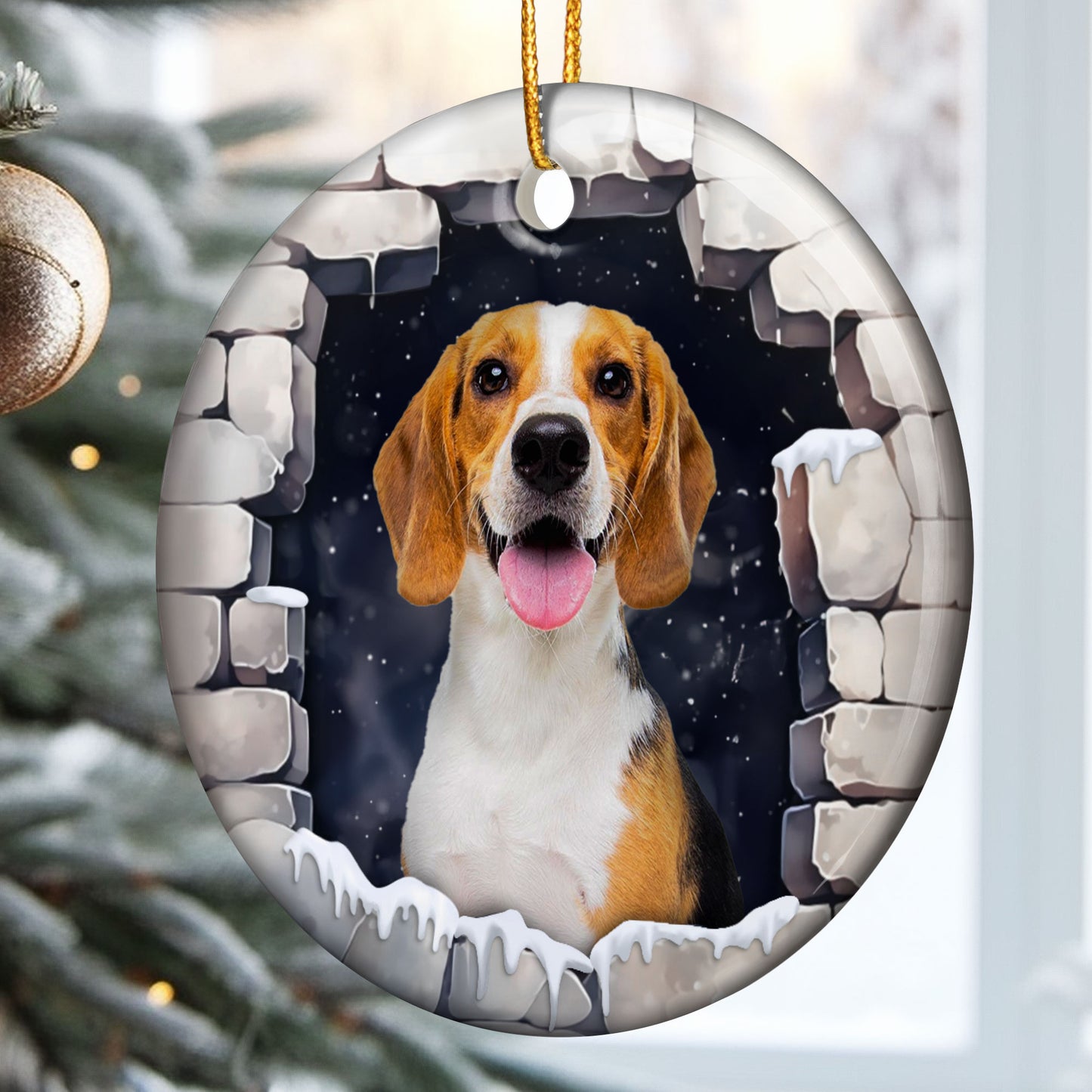 Christmas Pet - Personalized Ceramic Photo Ornament