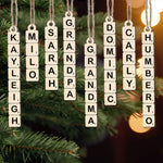 Christmas Scrabble Ornament Family Name Ornament - Personalized Wooden Ornament