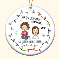 Christmas Sister And Brother - Personalized Ceramic Ornament