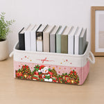 Christmas Snowman, Gingerbread, Reindeer Reading Book Gift For Book Lover - Personalized Storage Basket