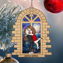 Christmas Spending Time Together - Personalized Window Hanging Suncatcher Ornament