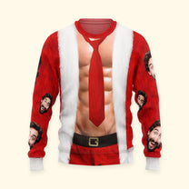 Christmas Sweater Abs-olutely Hilarious - Personalized Photo Ugly Sweater