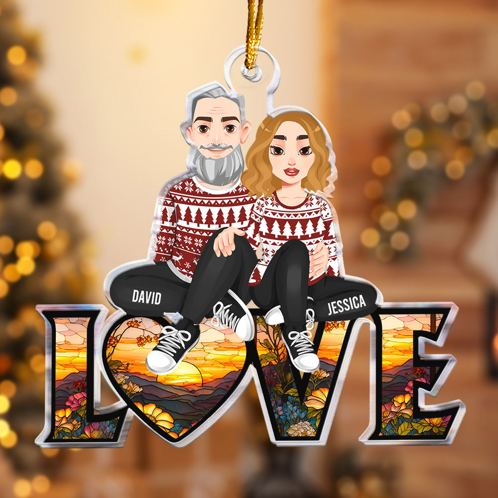 Christmas Together Couple - Personalized Acrylic Ornament