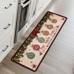 Christmas Together - Custom Family Name, Baubles Xmas Theme - Personalized Runner Rug