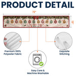 Christmas Together - Custom Family Name, Baubles Xmas Theme - Personalized Table Runner
