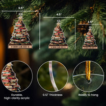 Christmas Tree Book Club Custom Names - Personalized Acrylic Ornament