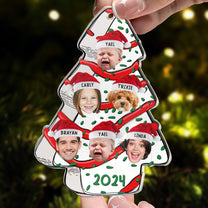 Christmas Tree Cake Family - Personalized Acrylic Photo Ornament