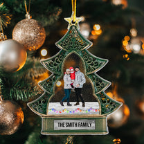 Christmas Tree Family Custom Photo - Personalized Acrylic Photo Ornament