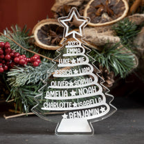Christmas Tree Name - Family, Group, Coworkers Personalized Acrylic Plaque