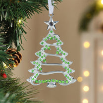 Christmas Tree-Shaped Keepsake - Personalized Photo Projection Ornament