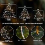 Christmas Tree With Family Names And Led Lights - Personalized Acrylic Ornament
