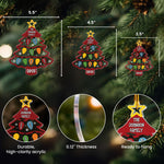 Christmas Tree With Led Lights Custom Family Name - Personalized Acrylic Ornament