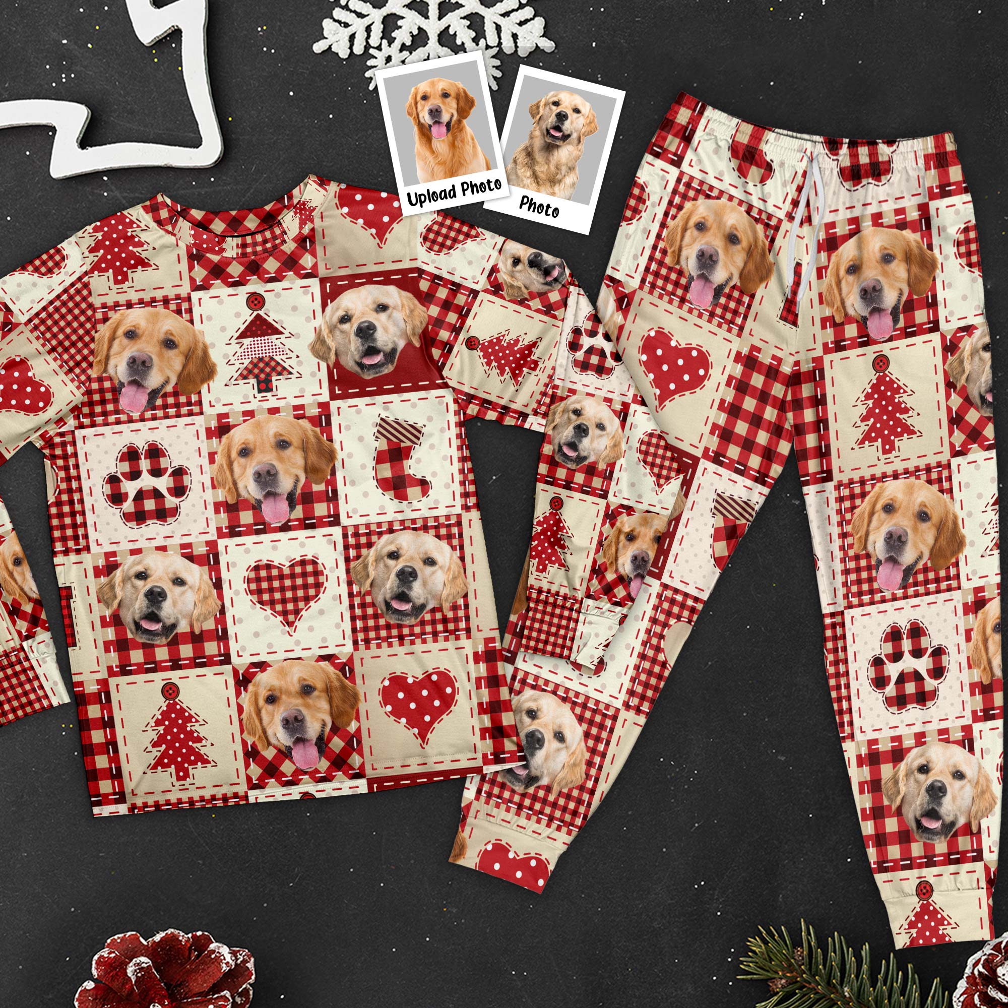 Christmas Ugly Pet Pajamas - Personalized Photo Pajama Set
