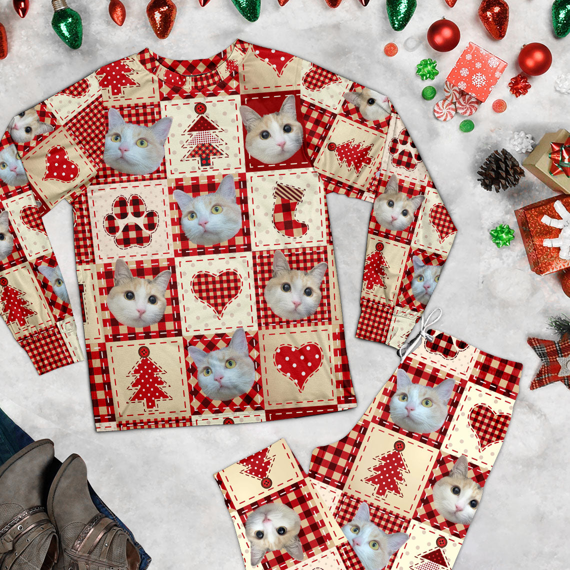 Christmas Ugly Pet Pajamas - Personalized Photo Pajama Set
