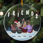 With Friends Forever - Personalized Acrylic Ornament - Gift For Friend