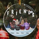 With Friends Forever - Personalized Acrylic Ornament - Gift For Friend