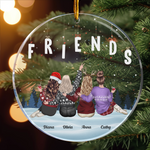 With Friends Forever - Personalized Acrylic Ornament - Gift For Friend