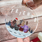 With Friends Forever - Personalized Acrylic Ornament - Gift For Friend