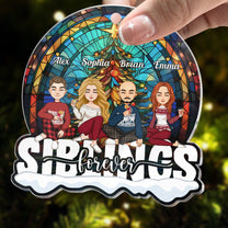 Christmas With Siblings - Personalized Acrylic Ornament