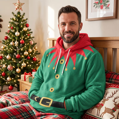 Christmas Elf, Santa - Personalized Hoodie