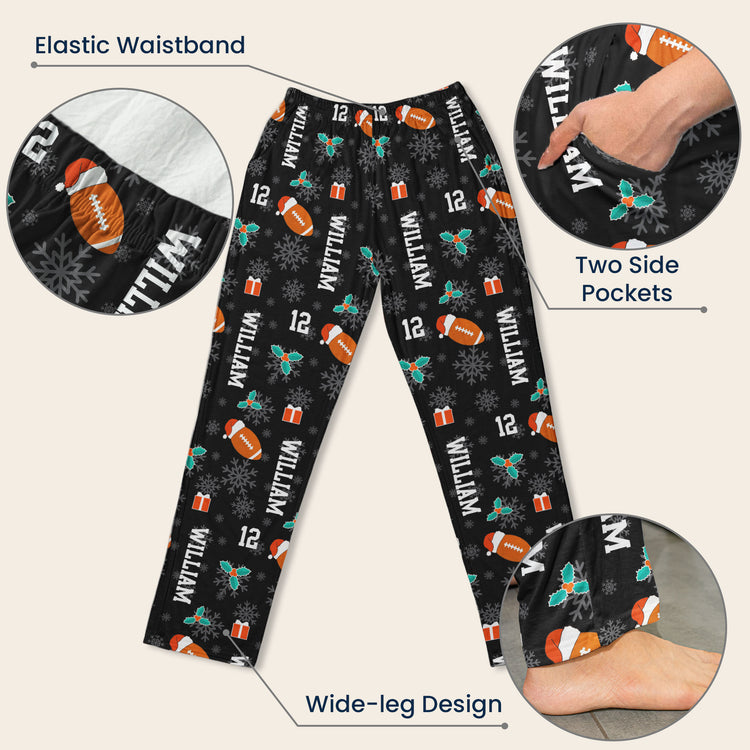 Christmas-Gift-Custom-Name-&-Number-For-American-Football-Lovers-Personalized-Lounge-Pants 5