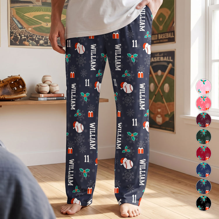 Christmas-Gift-Custom-Name-&-Number-For-Baseball-Lovers-Personalized-Lounge-Pants-1