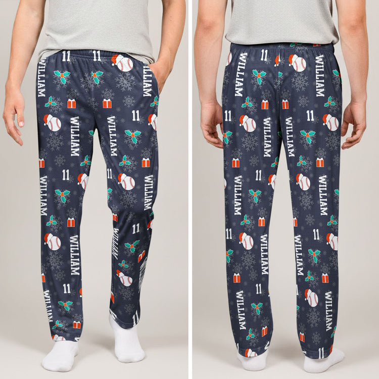 Christmas-Gift-Custom-Name-&-Number-For-Baseball-Lovers-Personalized-Lounge-Pants-2