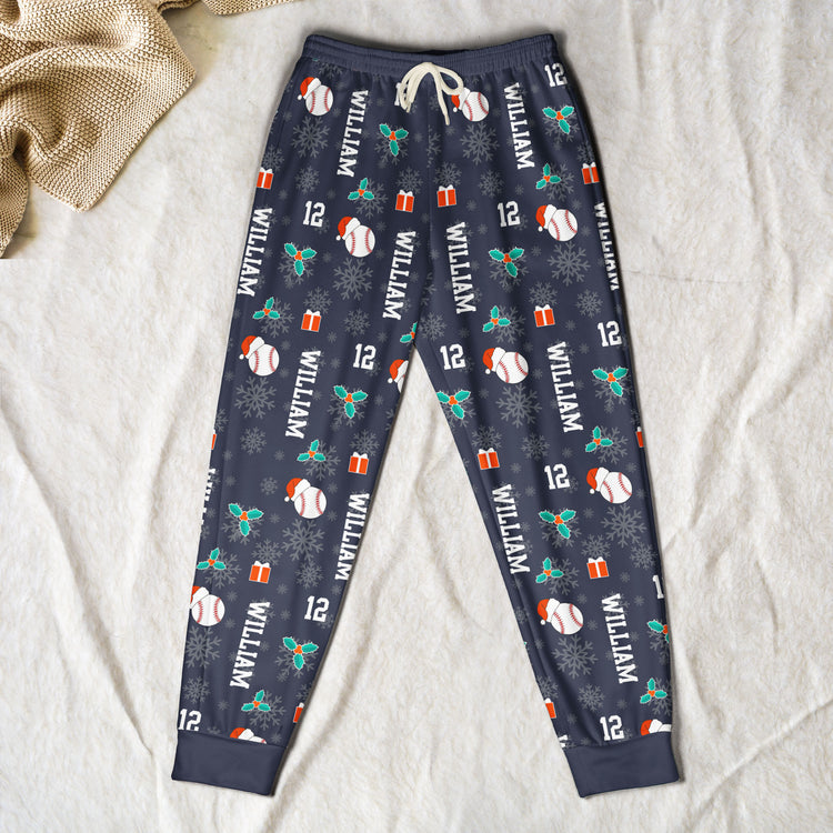 Christmas-Gift-Custom-Name-&-Number-For-Baseball-Lovers-Personalized-Lounge-Pants-4