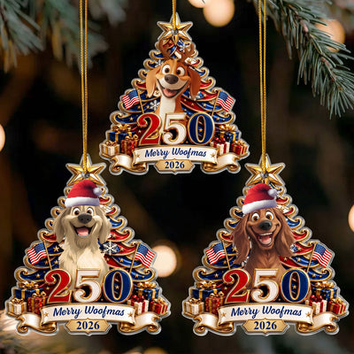 Christmas Gift For Dog Lover, American 250Th Anniversary Holiday Keepsake - Personalized Ornament