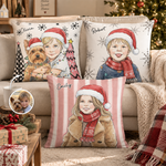 Christmas-Gifts-For-Kids-Custom-Photo-Watercolor-Art-Personalized-Pillow-1