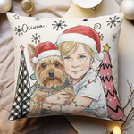 Christmas-Gifts-For-Kids-Custom-Photo-Watercolor-Art-Personalized-Pillow-2