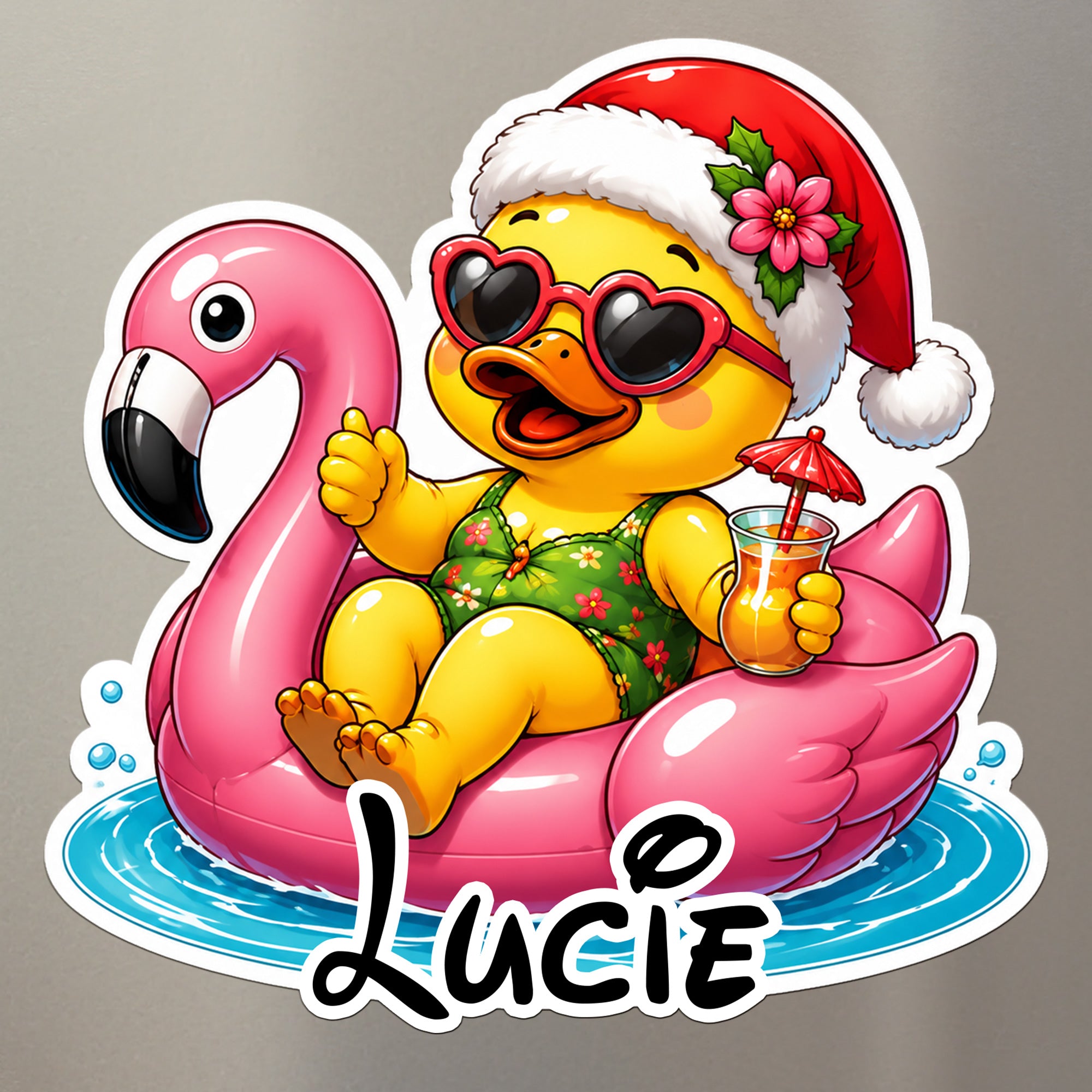 Christmas-In-July-Trip-Cruise-Door-Stateroom-Decor-Xmas-Santa-In-Summer-Personalized-Magnet-3