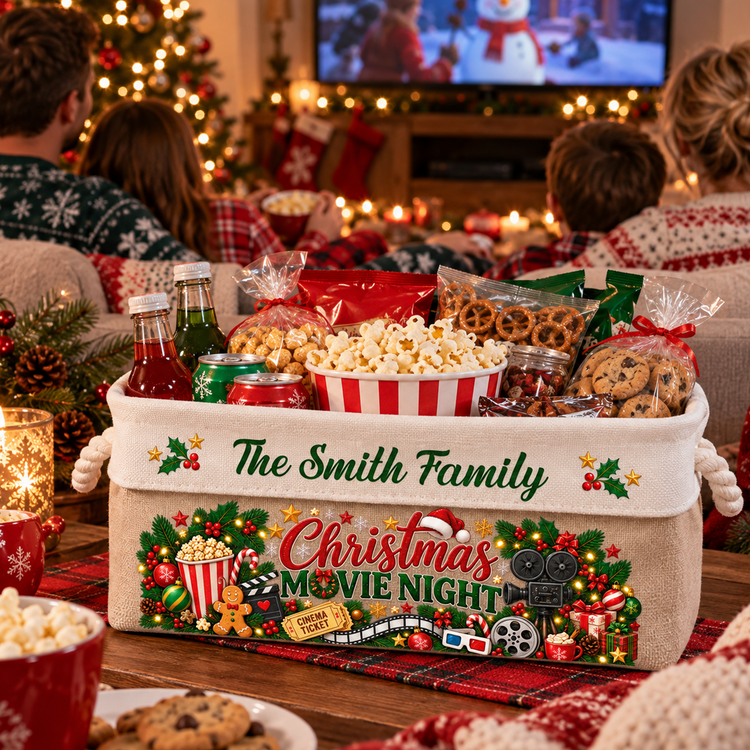 Christmas-Movie-Night-Basket-Supplies-Snack-Storage-Basket-With-Handles-Personalized-Storage-Basket-2