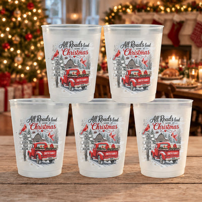 Christmas Party Reunion - Family, Grandparents, Grandkids Xmas Party Gathering - Personalized Cups