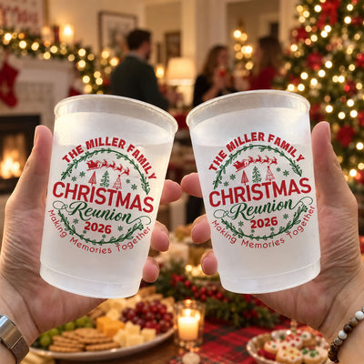 Christmas Party Reunion - Family Xmas Party Gathering - Personalized Cups
