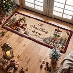 Christmas-Santa-&-Snowman-Festive-Custom-Family-Name-Personalized-Runner-Rug1