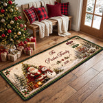 Christmas-Santa-&-Snowman-Festive-Custom-Family-Name-Personalized-Runner-Rug2